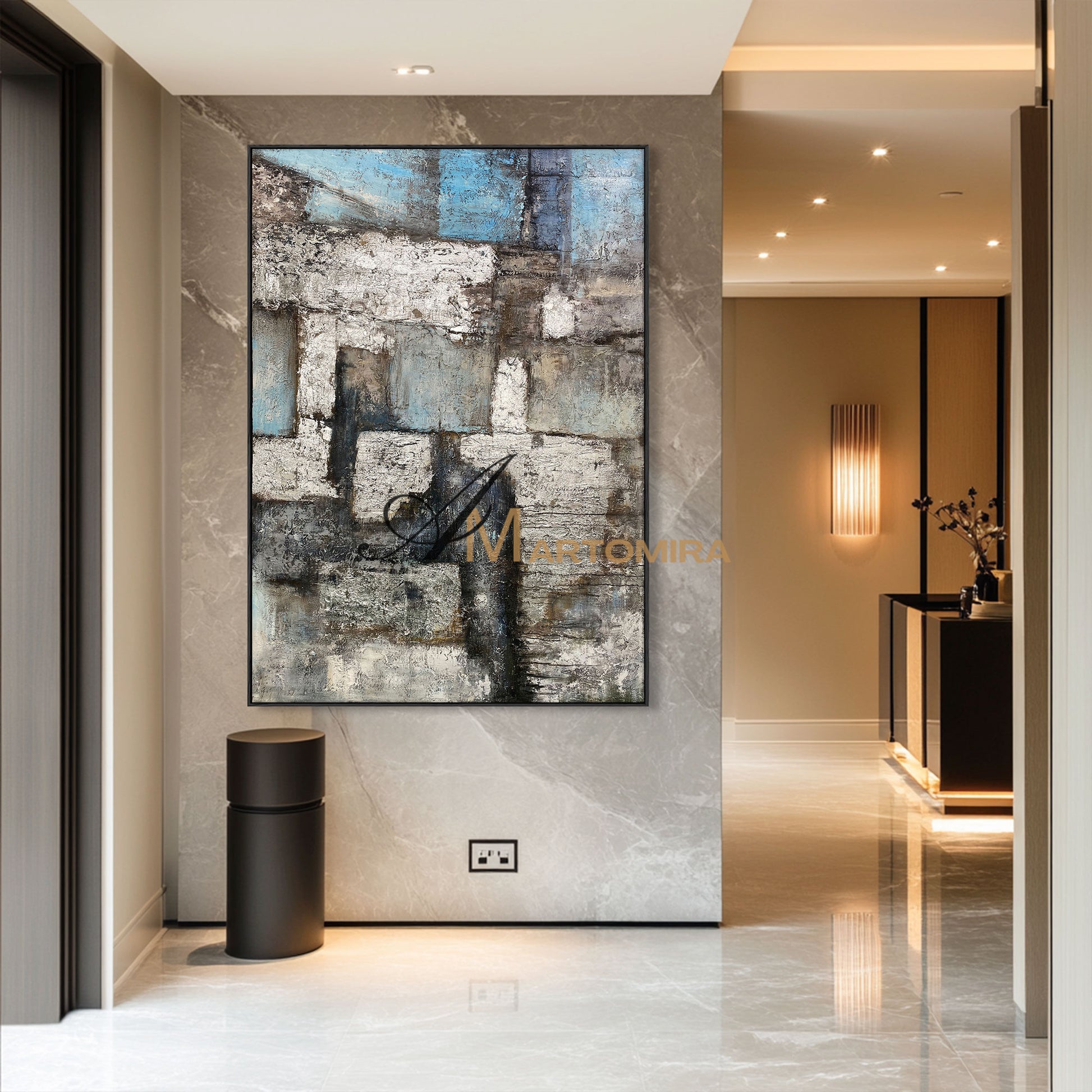 Color Block Painting | Large Abstract Canvas Art | Textured Wall Art | Large Abstract Canvas Wall Art #NY015