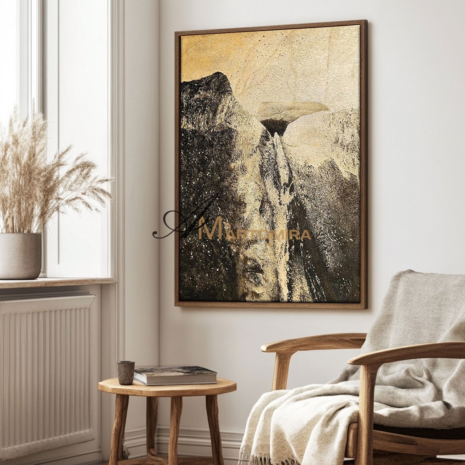 Contemporary Wall Art Decor | Abstract Art Paintings | Large Landscape Wall Art | Stone Painting #MF065