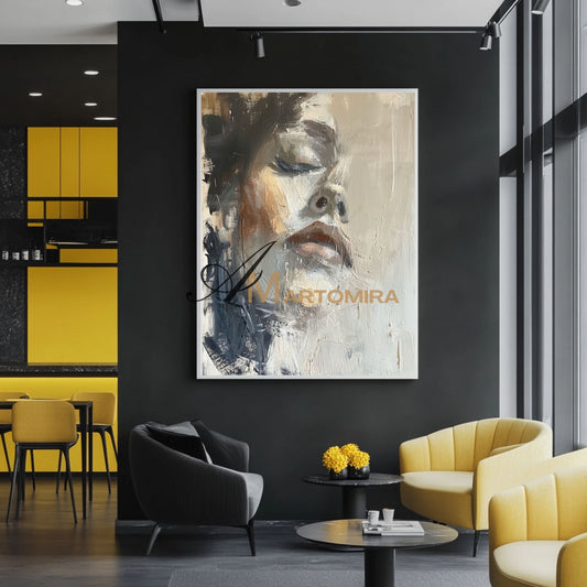 Art Portraits | Acrylic Wall Art | Abstract Painting Of A Woman'S Face | Abstract Woman Painting #AP043
