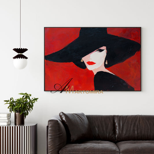 Acrylic Paint | Painting Art Woman | Beautiful Woman Painting | Wall Art For Bedroom #AP051