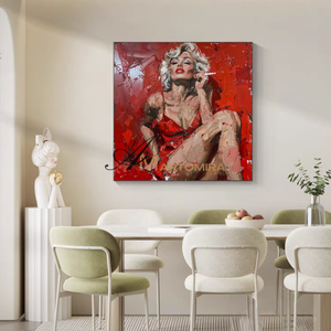 Oil Painting | Sexy Lady | Woman Red Dress Painting | Female Body Abstract Art #AP049