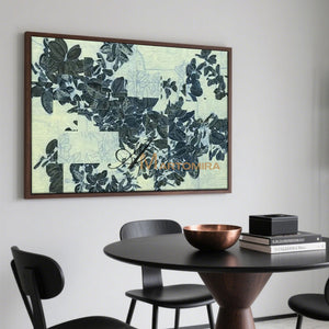 Leaf Painting | Canvas Wall Decor | Large Wall Art For Bedroom | Green Abstract Wall Art  #MF067
