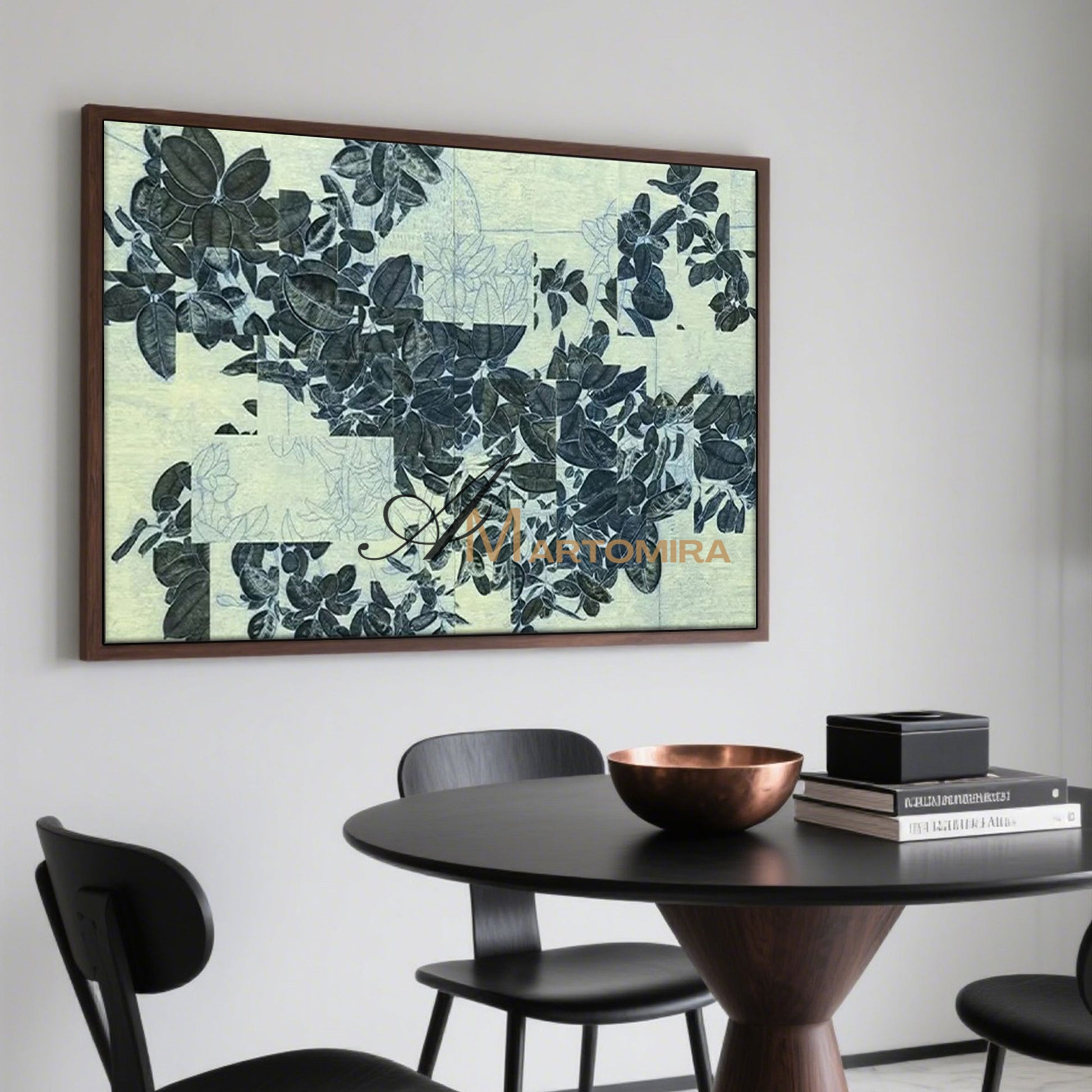 Leaf Painting | Canvas Wall Decor | Large Wall Art For Bedroom | Green Abstract Wall Art  #MF067