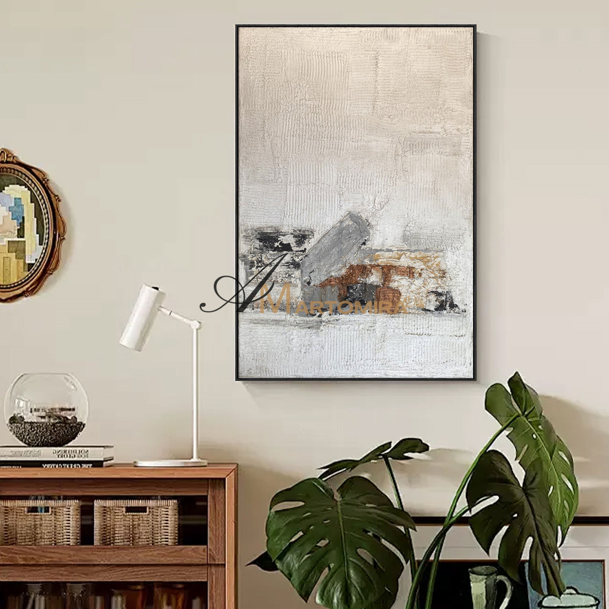 Wabi Sabi Art | Modern Abstract Paintings | Textured Canvas Art | Handmade Paintings For Living Room #NY018