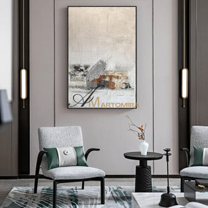 Wabi Sabi Art | Modern Abstract Paintings | Textured Canvas Art | Handmade Paintings For Living Room #NY018