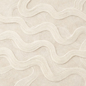 Minimalist Neutral Abstract Textured Wall Art Decor, Soft Beige White Wavy Curved Geometric Lines Plaster Artwork, Modern Boho Farmhouse Style Wall Hanging for Living Room Bedroom Dining Room Office Entryway, Large Framed Canvas Wall Painting for
