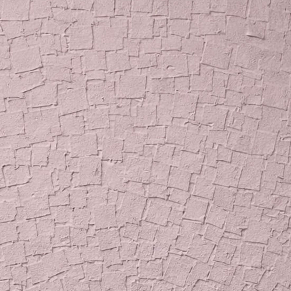 Pink Geometric Arch Plaster Relief Painting | Hand-Painted Textured Wall Art