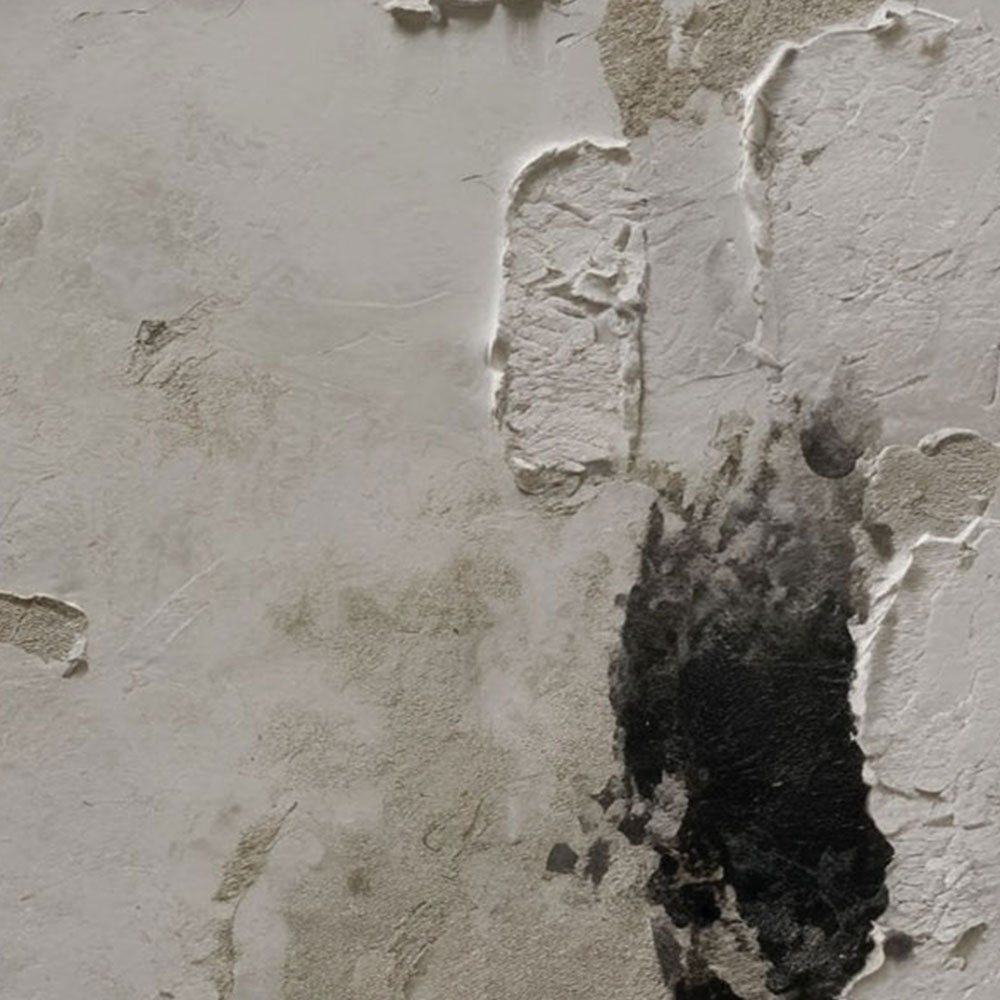 Minimalist Asymmetrical Wabi Sabi Abstract Textured Plaster Wall Art, Neutral Beige Black Dark Medium Grey Real Pigment Tones, Aged Worn Imperfect Texture, Modern Contemporary Boho Home Decor for Living Room Bedroom Office Dining Room Hallway