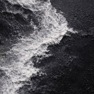 Black and White Abstract Ocean Wave Textured Canvas Wall Art Modern Minimalist Coastal Scene Artwork for Living Room Bedroom Office Hallway Dining Room