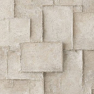 Minimalist Asymmetrical Neutral Geometric Blocks Wabi Sabi Wall Art, Beige & Light Brown Muted Tone 3D Relief Plaster Artwork, Modern Textured Abstract Decor for Contemporary Home
