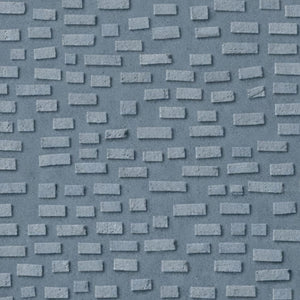 Minimalist Blue Grey 3D Textured Geometric Wall Art, Subtle Raised Block Relief Stretched Canvas Print with Black Frame, Modern Muted Neutral Home Decor for Contemporary Office, Living Room, Bedroom, Hallway & Dining Room
