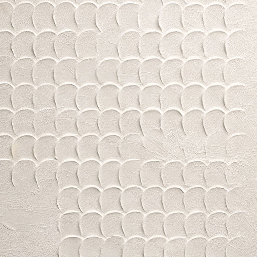 Minimalist Neutral Geometric Overlapping Arch Texture Plaster Wall Art, Modern Beige White Textured Abstract Artwork for Home, Office, Living Room, Bedroom, Dining Room, Hallway Interior Decor