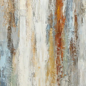 Abstract Neutral Vertical Stripes Textured Wall Art Modern Muted Brown Beige White Grey Artwork for Contemporary Living Room Bedroom Office Dining Room Hallway Decor