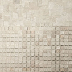Minimalist Neutral Geometric Textured Wall Art – Soft Beige Off White Light Grey Abstract Grid Blocks, Muted Modern Decor, Thick Paint Stacking Canvas Artwork for Home Living Room Bedroom Office Dining Hallway