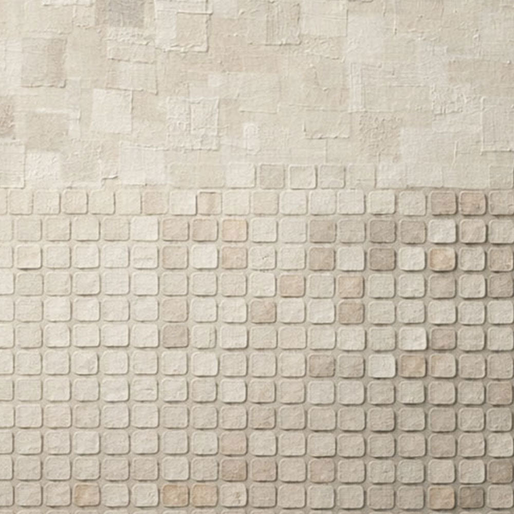 Minimalist Neutral Geometric Textured Wall Art – Soft Beige Off White Light Grey Abstract Grid Blocks, Muted Modern Decor, Thick Paint Stacking Canvas Artwork for Home Living Room Bedroom Office Dining Hallway