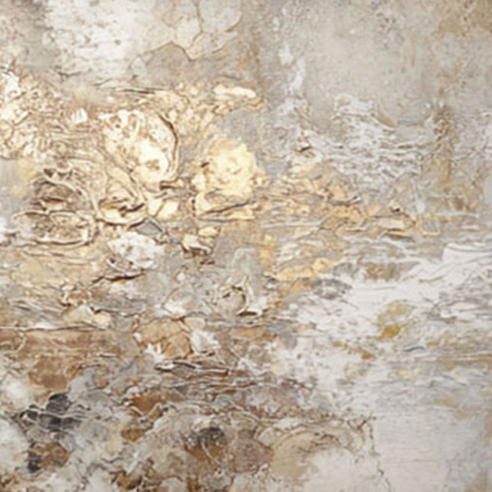 Abstract Beige and Gold Landscape Painting - Textured Wabi-Sabi Wall Art | TW219