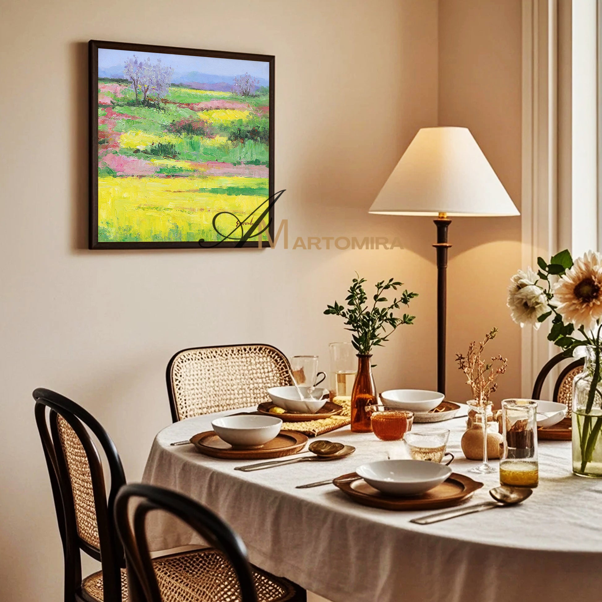 Landscape Wall Art | Acrylic Landscape Painting | Landscape Wall Art For Living Room #DF021