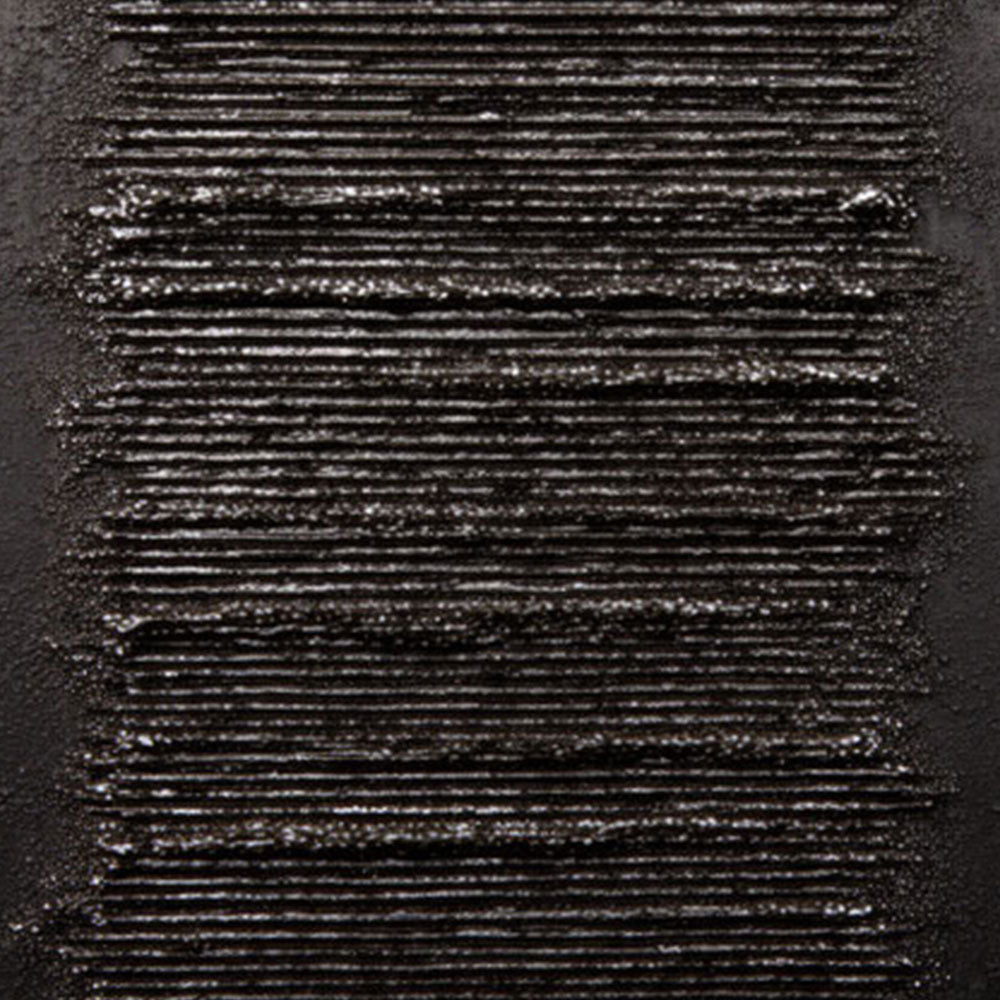 Minimalist Dark Abstract Geometric Textured Wall Art - Modern Monochrome Impasto Black Grey Vertical Line Artwork for Contemporary Living Room Office Bedroom Decor