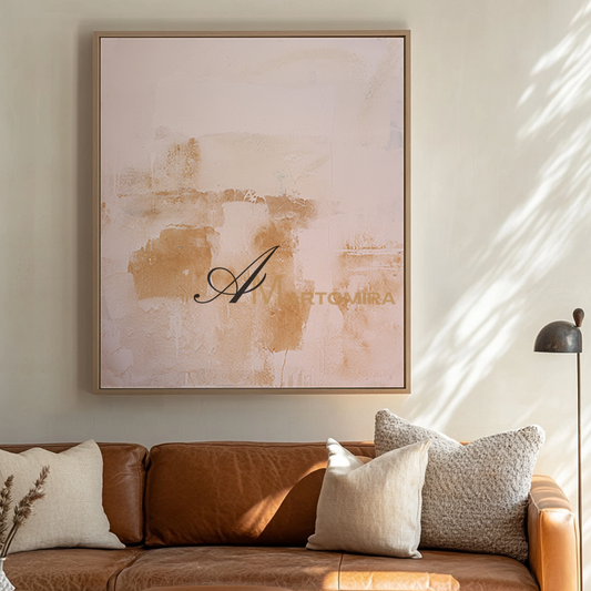 Wabi Sabi Art | Brown Abstract Art | Abstract Minimalist Art | Abstract Wall Art For Living Room #DF054