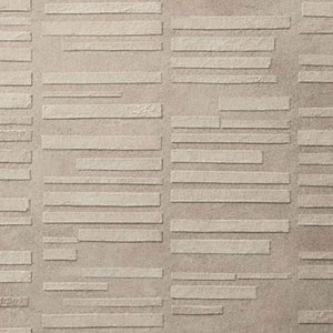 Minimalist Neutral Beige Light Grey Geometric Line Textured Plaster Abstract Square Wall Art for Modern Minimal Living Spaces