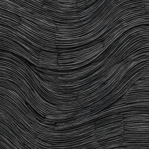 Modern Minimalist Dark Grey Black Abstract Textured 3D Relief Wave Line Wall Art for Office Hallway Living Room Bedroom Dining Room