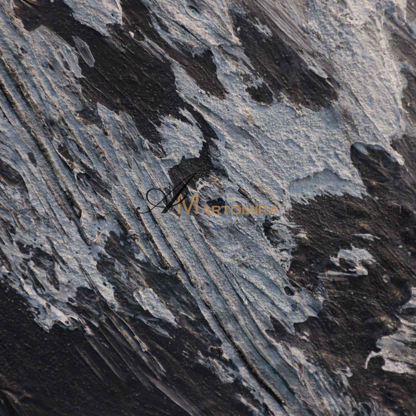 Square Wall Art | Black And Gold Wall Art | Modern Abstract Wall Art | Large Canvas Art #DF061