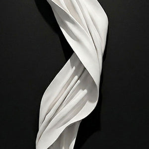 Black and White Abstract 3D Twisted Wave Minimalist Modern Textured Wall Art Elegant Monochrome Decor for Contemporary Home and Office Interiors