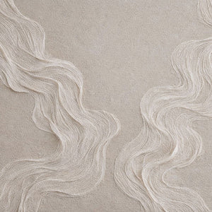 Minimalist Abstract Wavy Lines Textured Framed Canvas Wall Art Soft Neutral Beige White Subtle Organic Decor for Modern Living Room Bedroom Hallway Office Dining Room Cozy Wabi Sabi-Inspired Artwork