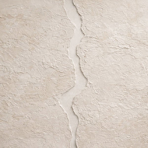 Minimalist Neutral Beige Abstract Textured Wall Art Handcrafted Plaster-Like Trowel Marks Asymmetrical Fissure Modern Wabi-Sabi-Inspired Canvas Decor for Living Room Bedroom Dining Room Hallway Office Soft Earthy Tones Calming Artwork
