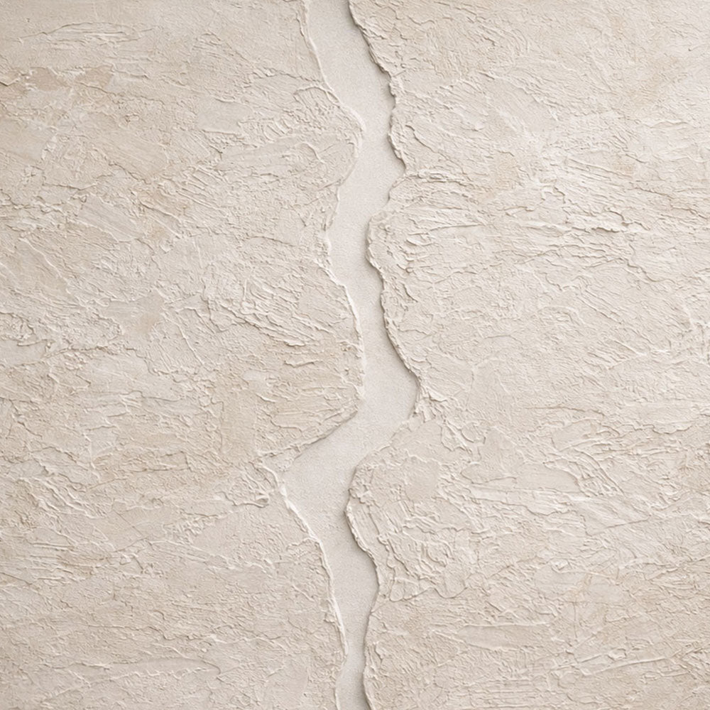 Minimalist Neutral Beige Abstract Textured Wall Art Handcrafted Plaster-Like Trowel Marks Asymmetrical Fissure Modern Wabi-Sabi-Inspired Canvas Decor for Living Room Bedroom Dining Room Hallway Office Soft Earthy Tones Calming Artwork