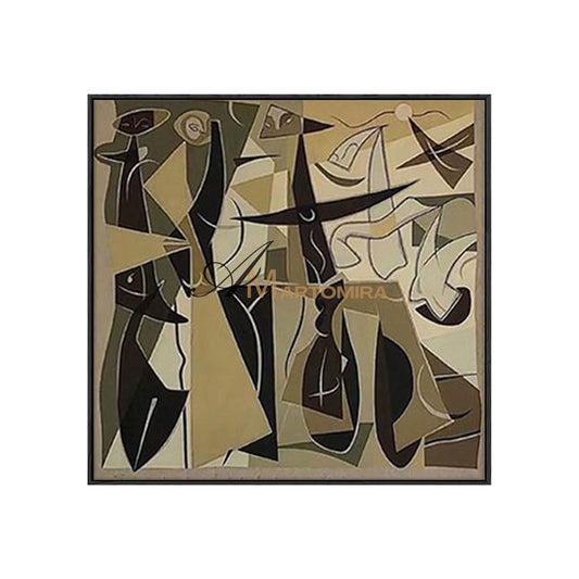 Large Abstract Wall Art | Abstract Geometric Art | Picasso Style Paintings #MF007