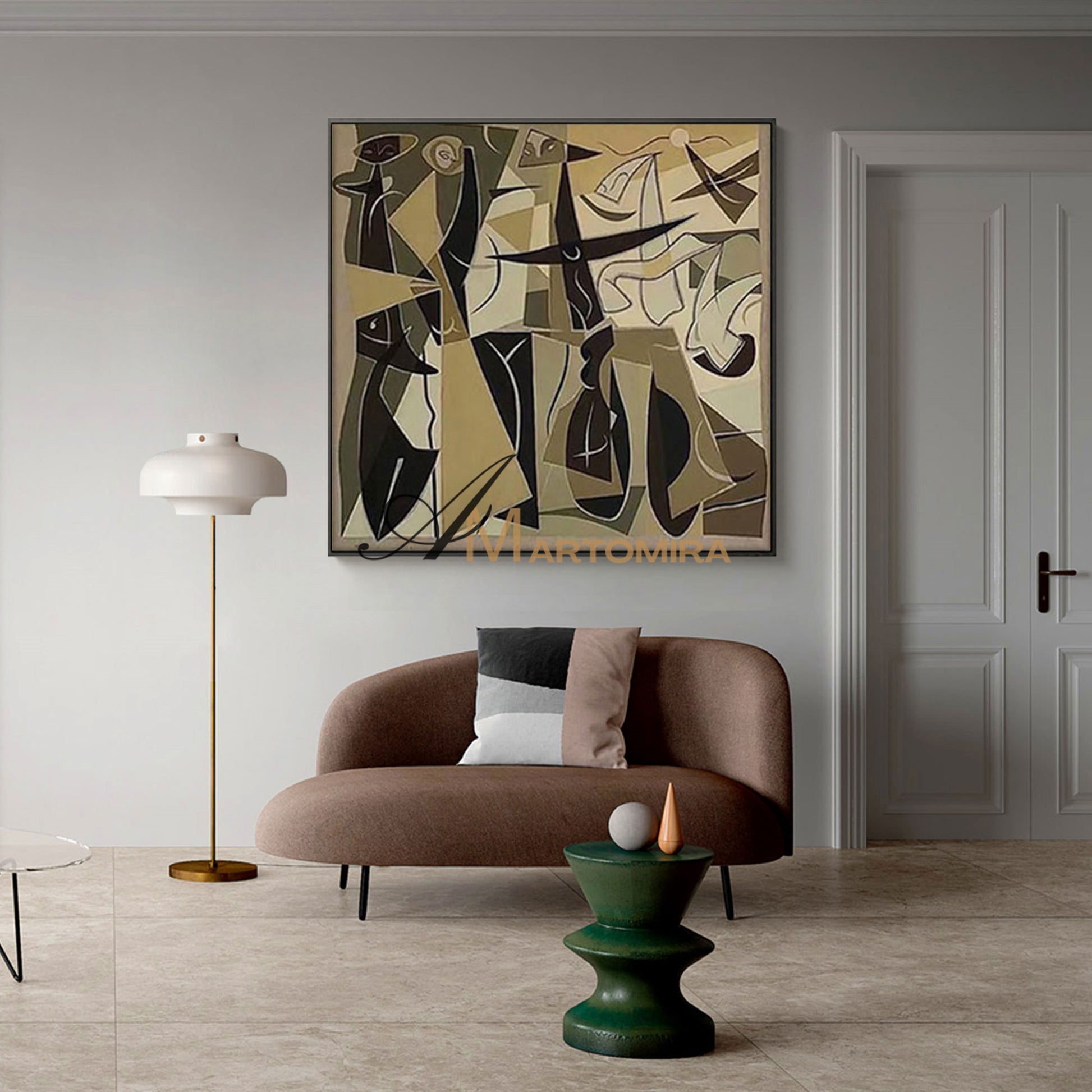 Large Abstract Wall Art | Abstract Geometric Art | Picasso Style Paintings #MF007