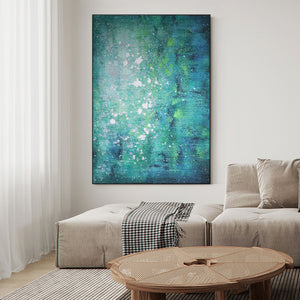 Blue Green Art | Green Abstract Art | Modern Abstract Wall Art | Canvas Art Wall Decor #DF062
