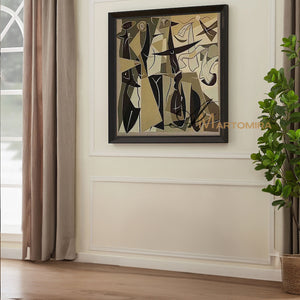 Large Abstract Wall Art | Abstract Geometric Art | Picasso Style Paintings #MF007