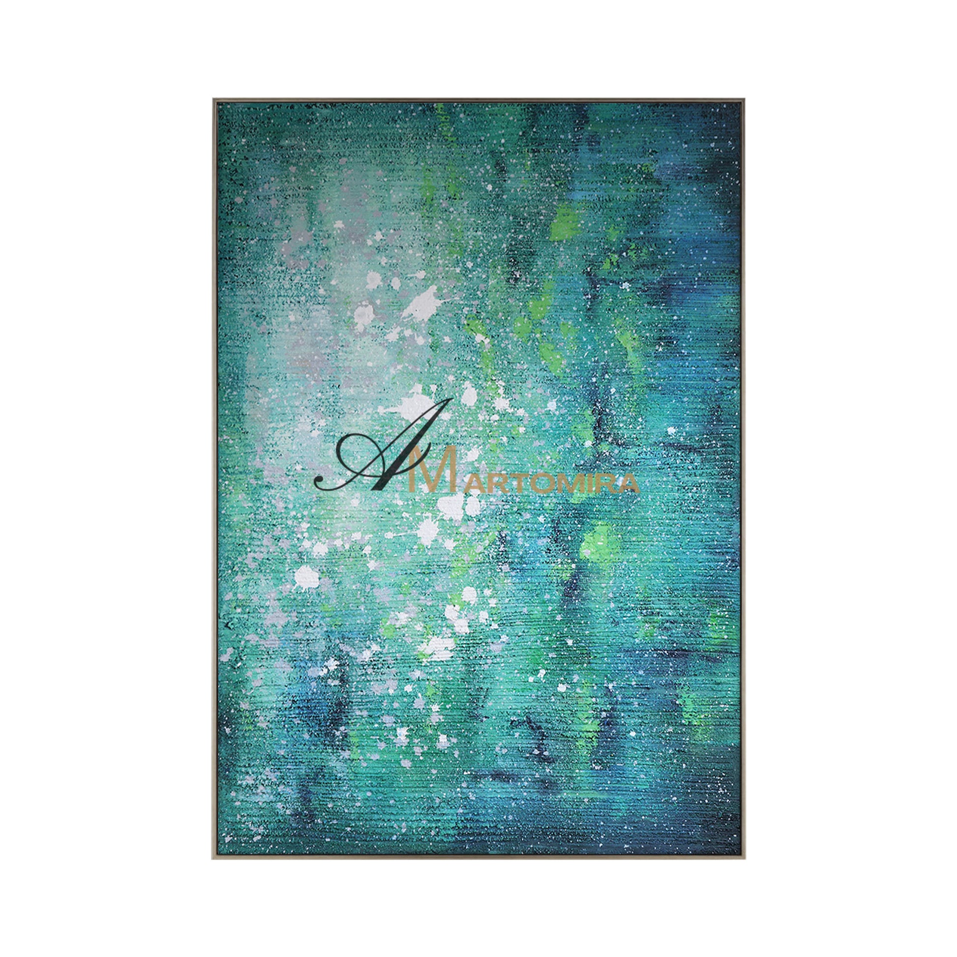 Blue Green Art | Green Abstract Art | Modern Abstract Wall Art | Canvas Art Wall Decor #DF062