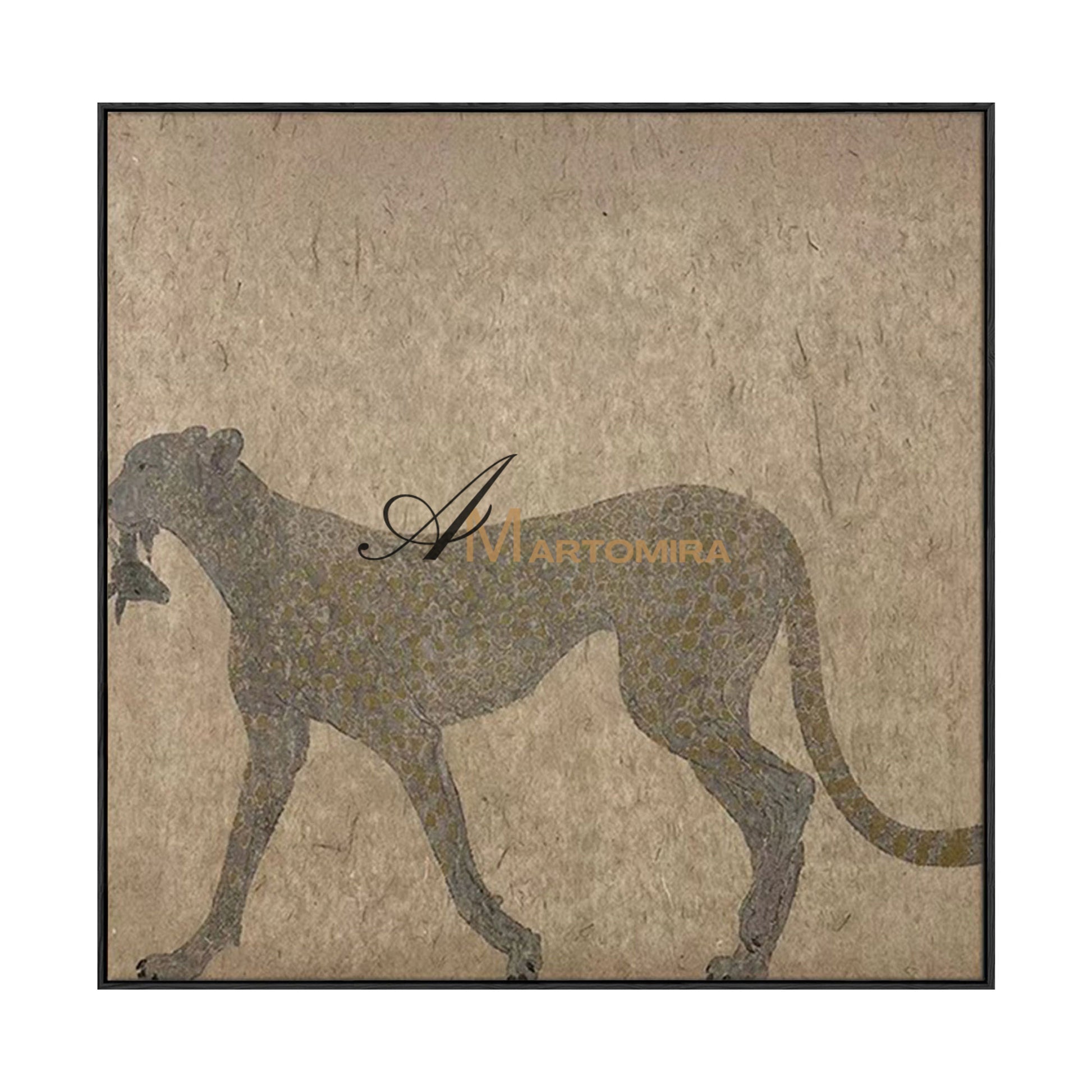 Animal Paintings | Painting Of A Leopard | Brown And Beige Wall Art | Decorative Wall Art #MF070