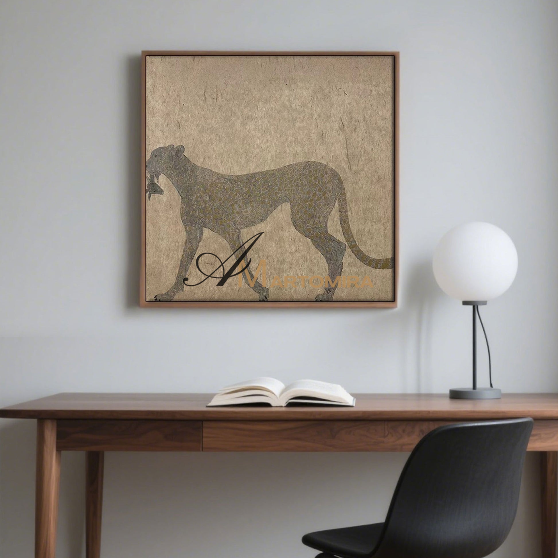 Animal Paintings | Painting Of A Leopard | Brown And Beige Wall Art | Decorative Wall Art #MF070