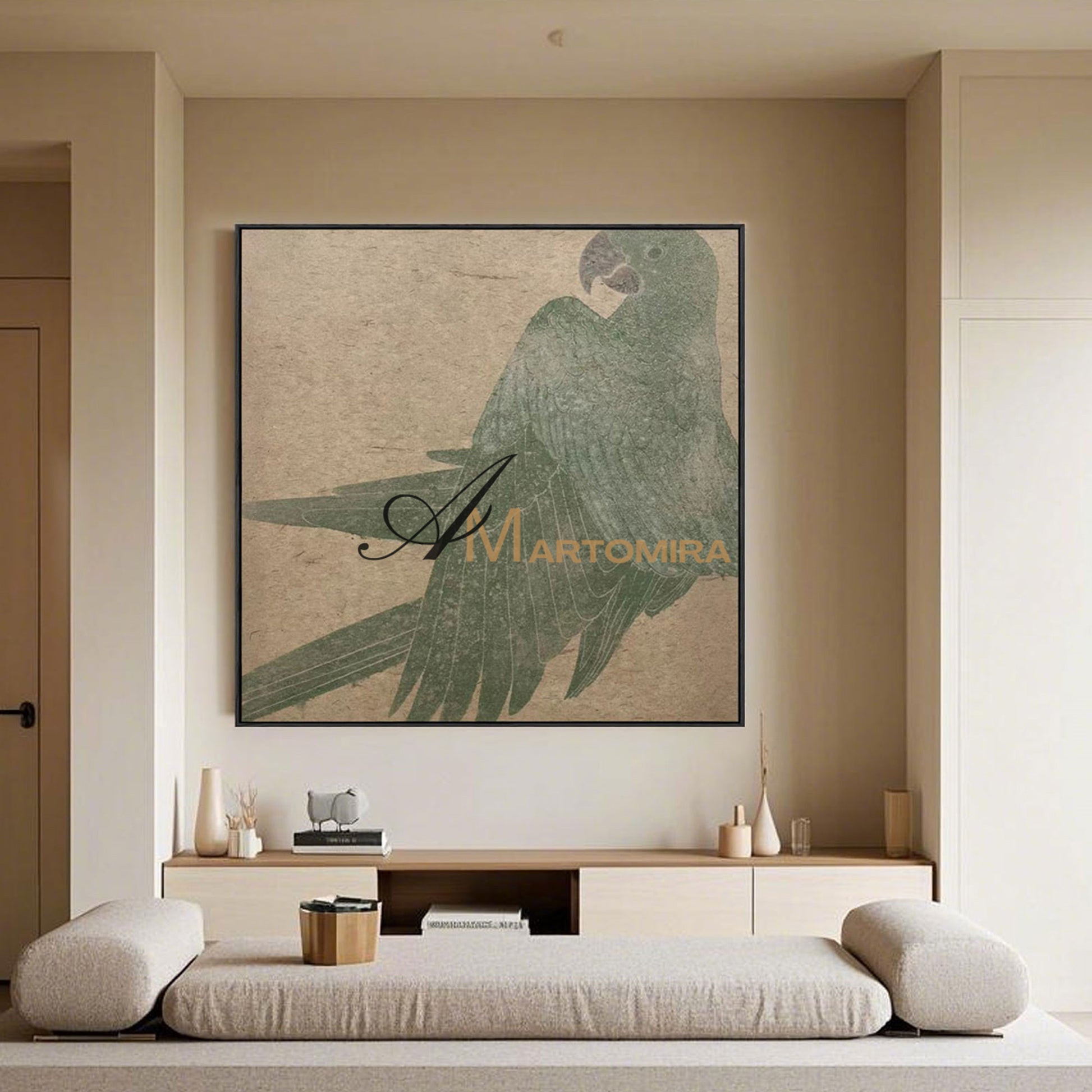 Bird Paintings | Large Contemporary Wall Art | Paintings Of Birds In Acrylic | Wabi Sabi Wall Art #MF071
