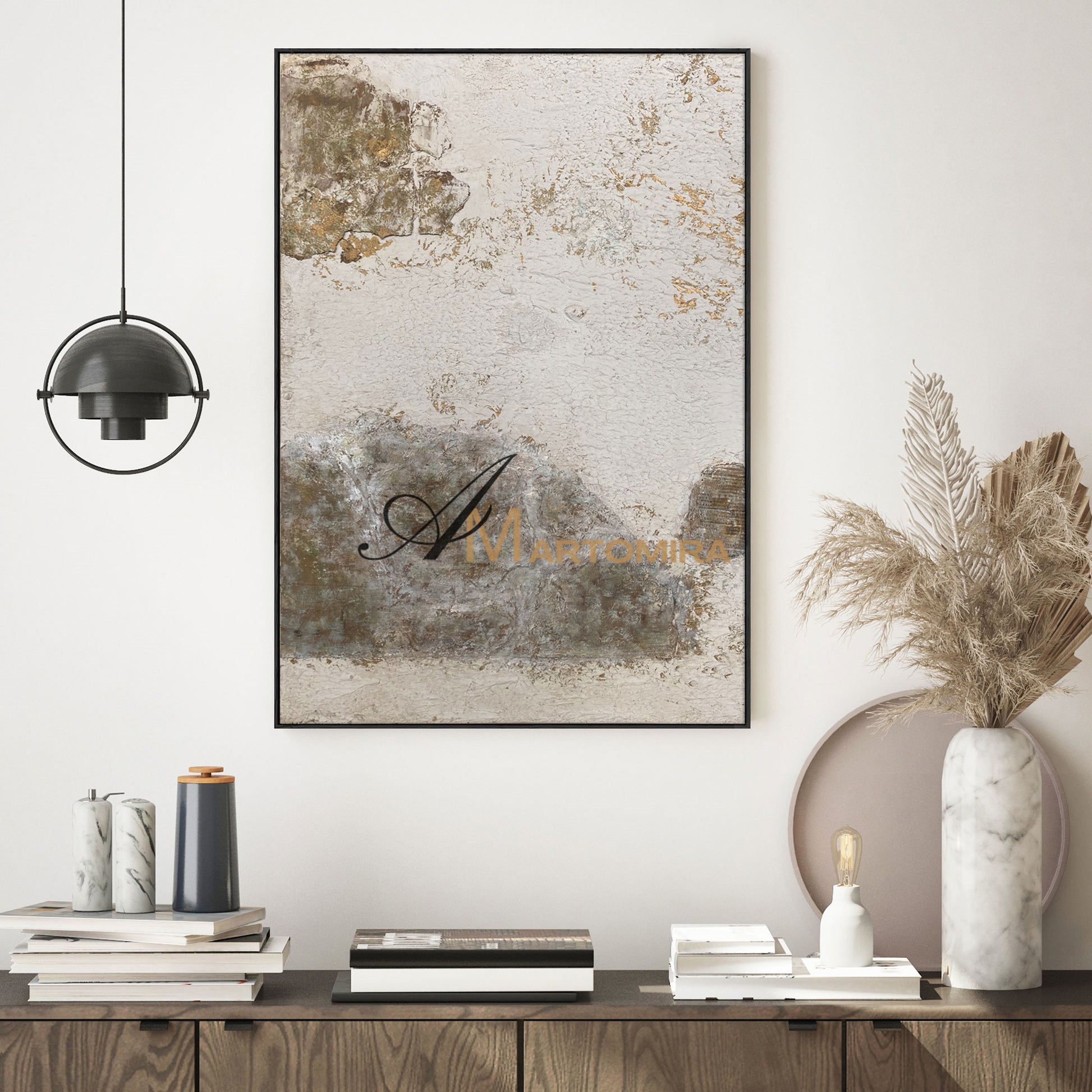 Wabi Sabi Wall Art | Gold Abstract Wall Art | Modern Abstract Wall Art | Textured Paint #NY021