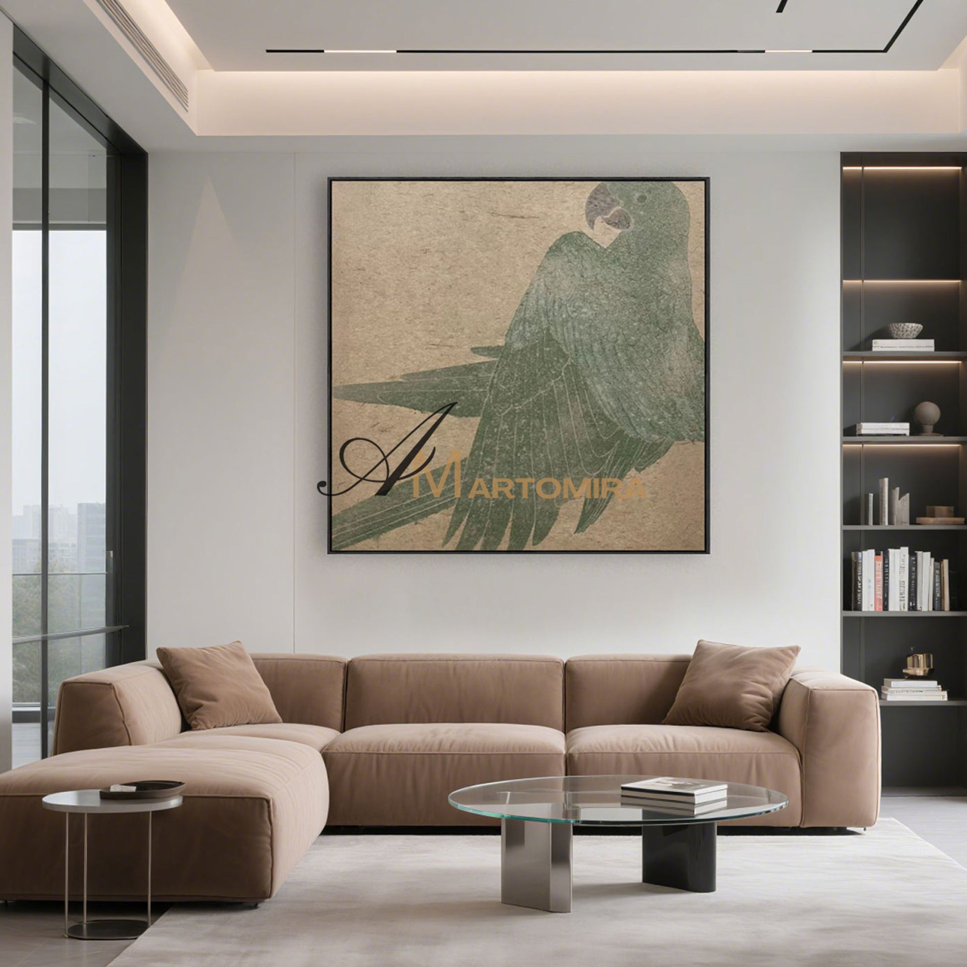 Bird Paintings | Large Contemporary Wall Art | Paintings Of Birds In Acrylic | Wabi Sabi Wall Art #MF071