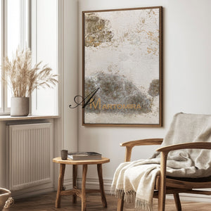 Wabi Sabi Wall Art | Gold Abstract Wall Art | Modern Abstract Wall Art | Textured Paint #NY021