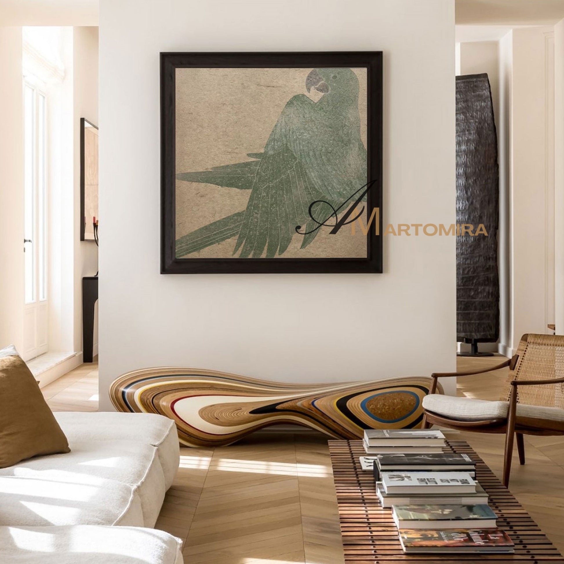 Bird Paintings | Large Contemporary Wall Art | Paintings Of Birds In Acrylic | Wabi Sabi Wall Art #MF071