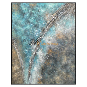 Abstract Wall Art | Blue Ocean Paintings | Abstract Oil Paintings Of Landscapes #NY022