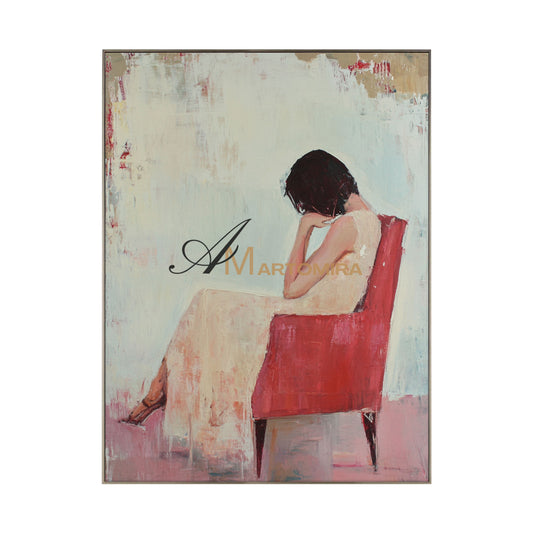 Painting Of A Woman | Large Canvas Wall Art | Acrylic Painting On Canvas | Modern Art #AP020