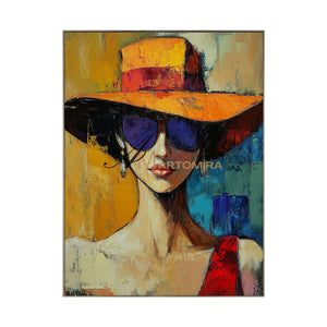Oil Painting | Portrait Of A Woman | Colorful Abstract Art | Wall Art Decor #AP022