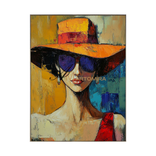 Oil Painting | Portrait Of A Woman | Colorful Abstract Art | Wall Art Decor #AP022