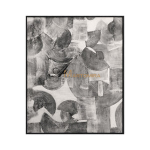 Canvas Paint | Modern Abstract Wall Art | Black And White Abstract Painting | Abstract Geometric Art #SH003