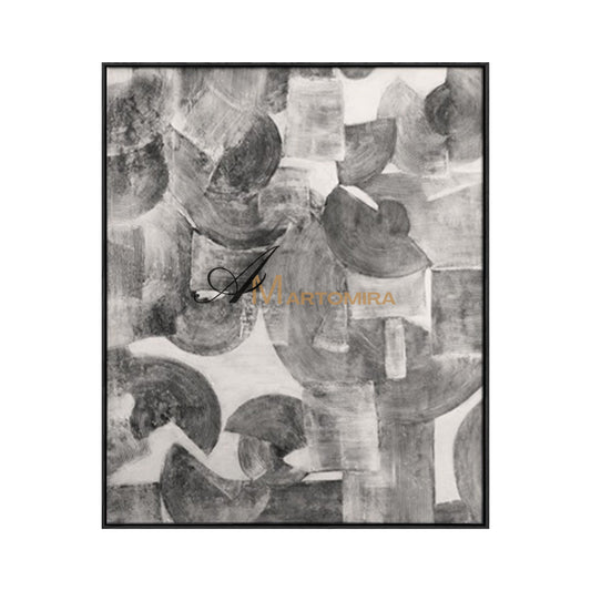 Canvas Paint | Modern Abstract Wall Art | Black And White Abstract Painting | Abstract Geometric Art #SH003