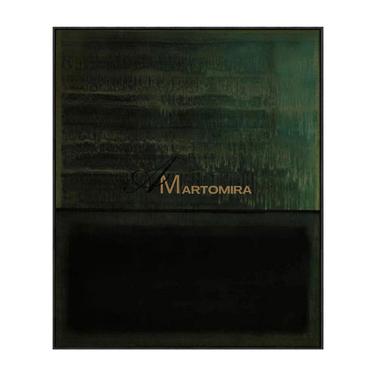 Abstract Art Paintings | Minimalist Abstract Art | Black And Green Wall Art| Modern Abstract Wall Art #MF076