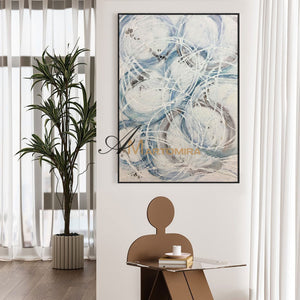 Geometric Wall Art | Abstract Canvas Art | Large Canvas Acrylic Painting | Minimalist Wall Art #SH005